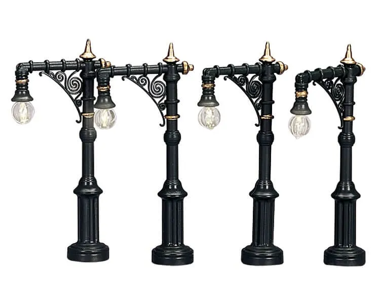 lemax-victorian-street-lamp-lampadaire-miniature-village-no-l image 1