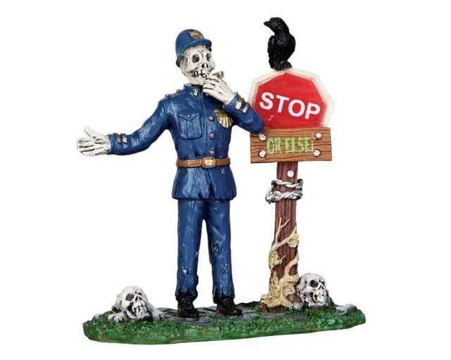 lemax-spookytown-traffic-guard-figurine-spooky-town image 1