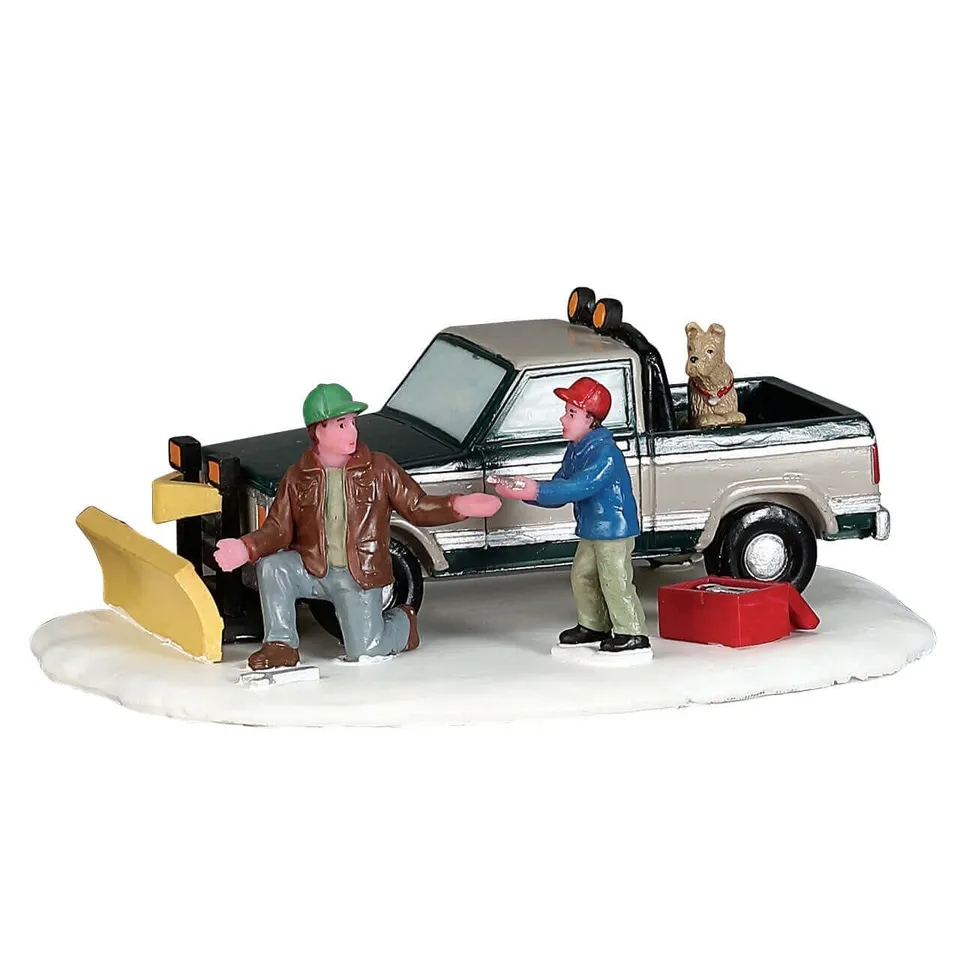 lemax-snow-plow-set-up-accessoire-chasse-neige-village-de-no-l image 1