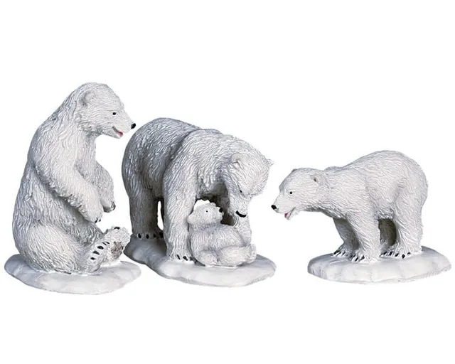 lemax-polar-bears-figurines-animaux-village-de-no-l image 1