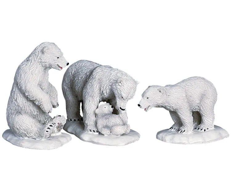 lemax-polar-bears-figurines-animaux-village-de-no-l image 1
