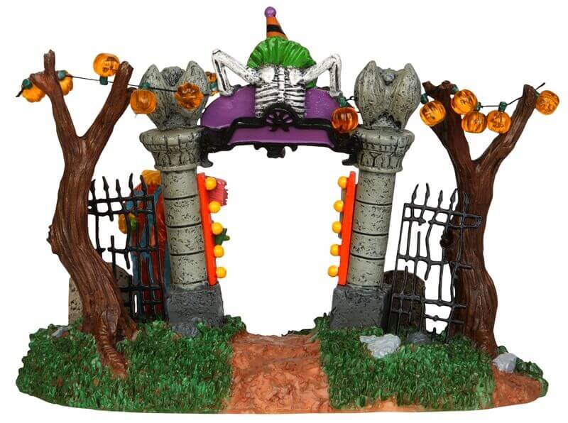 lemax-spookytown-carnival-gate-portail-miniature-lumineux-carnaval image 3