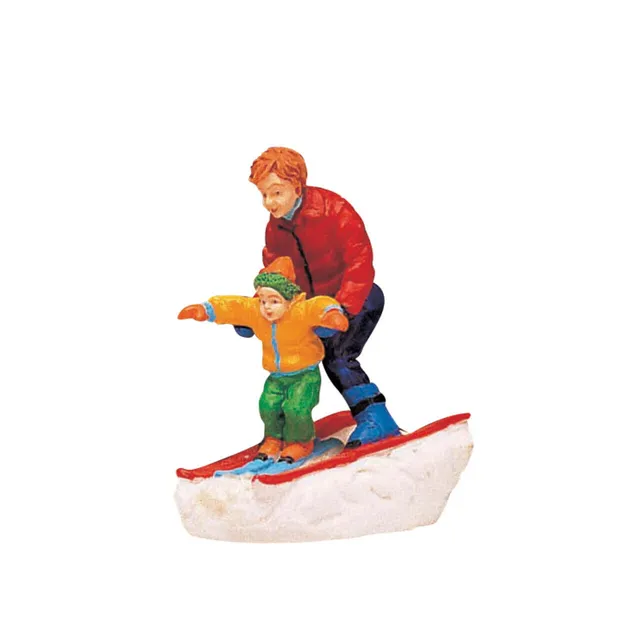 lemax-father-son-skiing-figurines-p-re-et-fils-au-ski-vail-village image 1