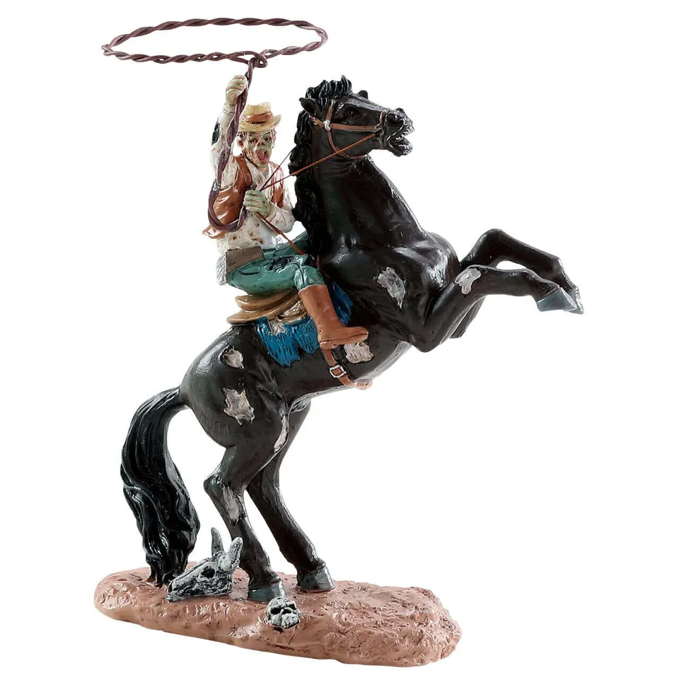 lemax-cow-ghoul-lasso-figurine-fant-me-cow-boy-spooky-town image 1