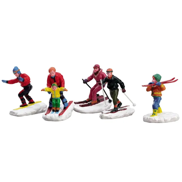lemax-winter-fun-figurines-set-of-5-vail-village image 1