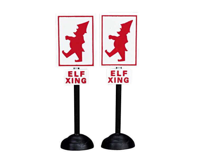 lemax-elf-crossing-signs-accessoire-panneaux-elfes image 1