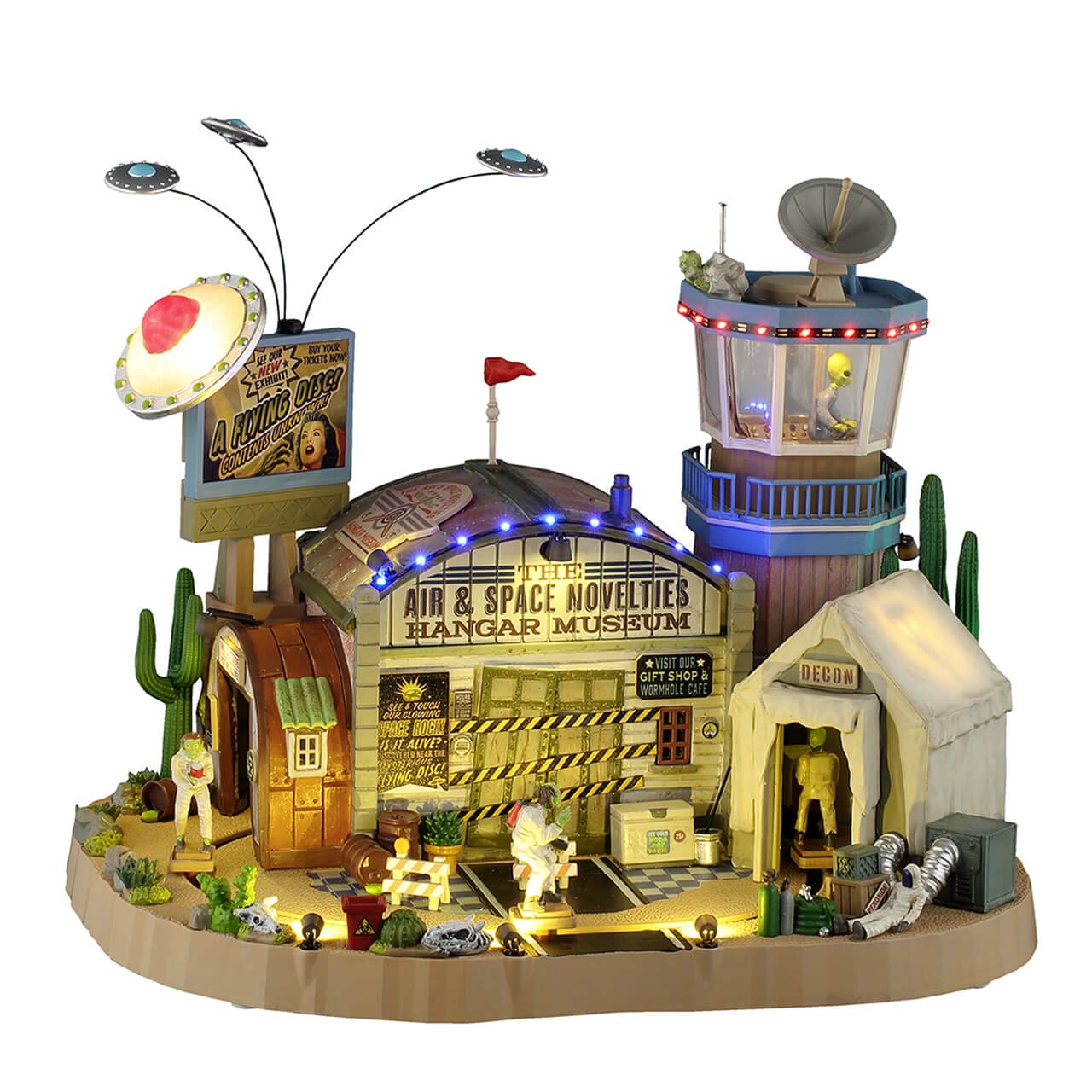 lemax-the-air-space-novelties-hangar-museum-mus-e-lumineux-spooky-town image 1