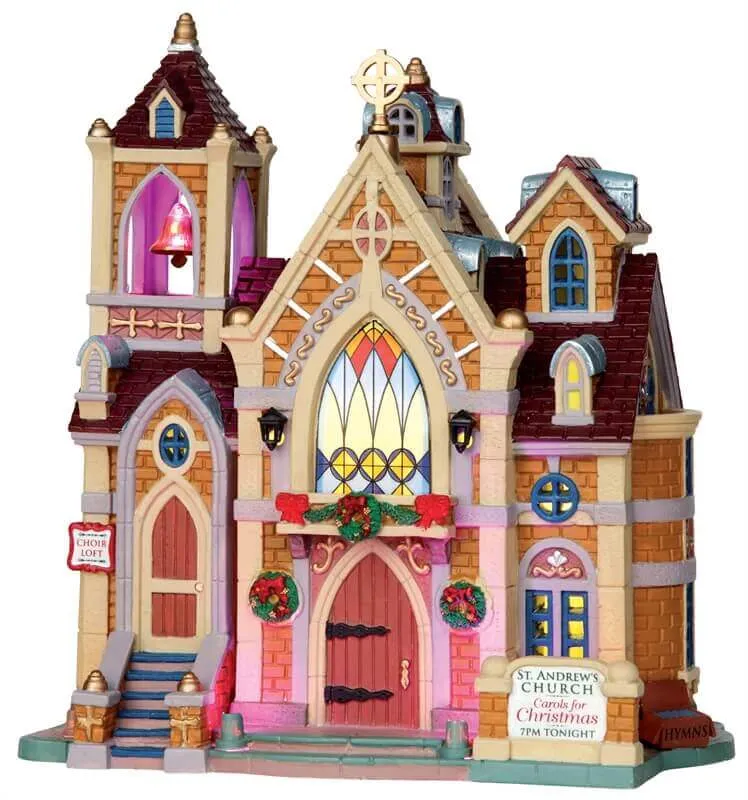 lemax-carols-for-christmas-glise-lumineuse-village-de-no-l image 1