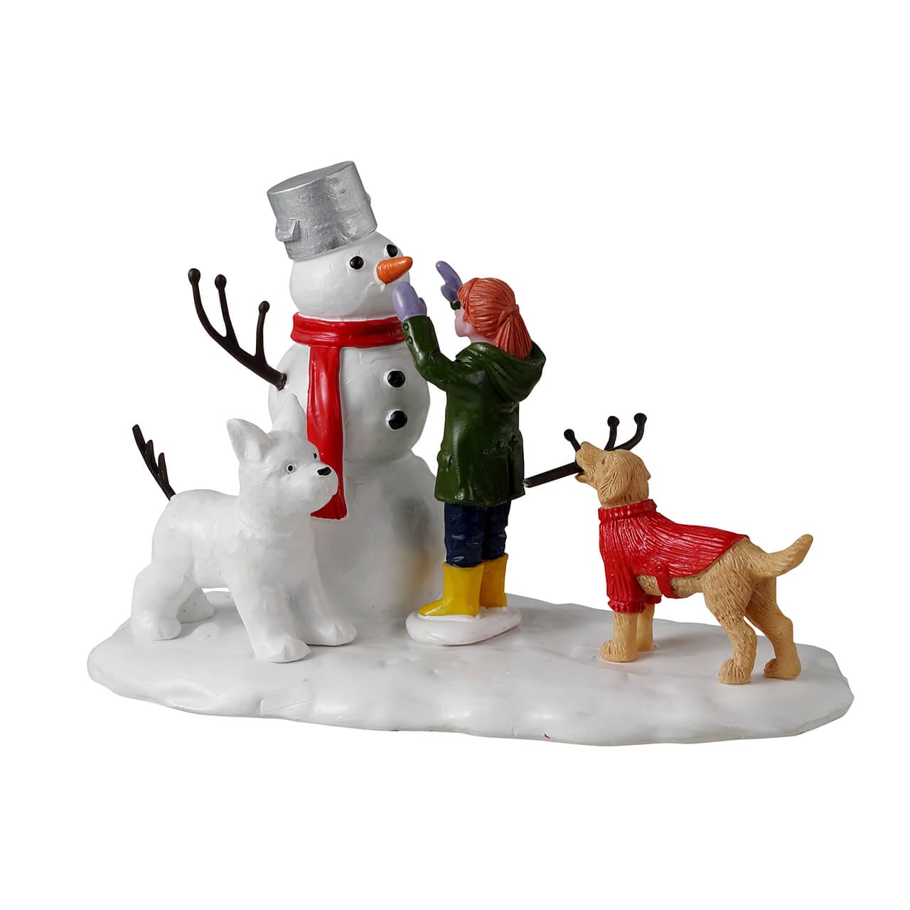lemax-doggone-winter-fun-figurine-fille-bonhomme-de-neige-et-chien image 5