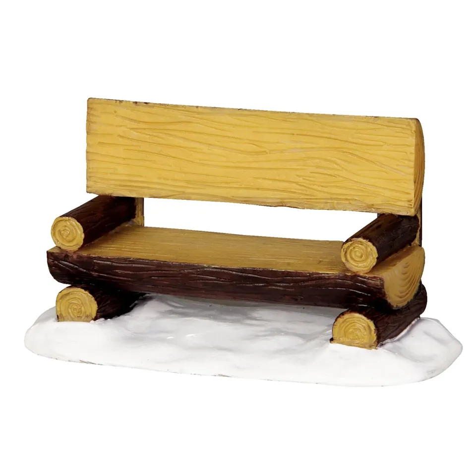lemax-log-bench-accessoire-banc-en-bois-enneig-village image 1