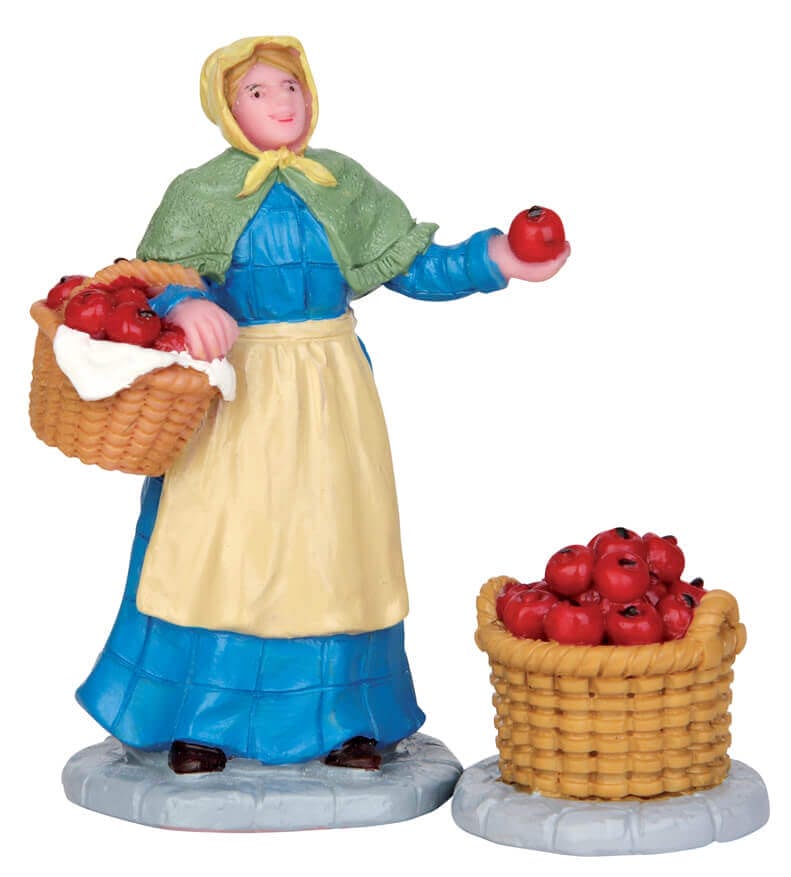 lemax-apple-vendor-lot-de-2-figurines-marchand-de-pommes image 1