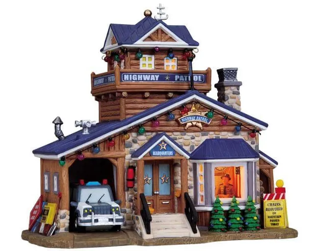 lemax-highway-patrol-hq-b-timent-village-miniature image 1