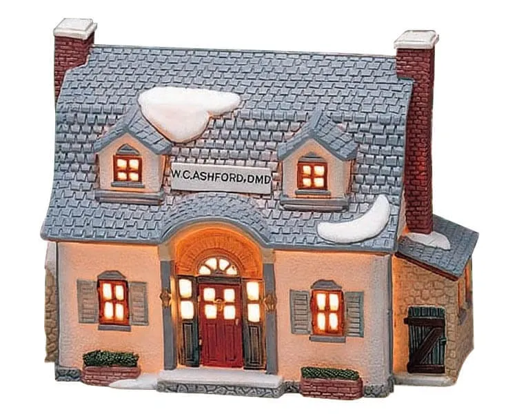 lemax-w-c-ashford-dmd-b-timent-miniature-cabinet-dentaire-de-village image 1