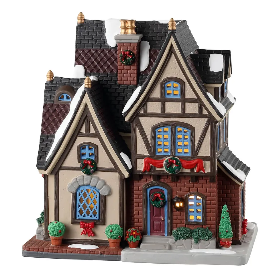 lemax-the-burgher-s-house-maison-tudor-illumin-e-caddington image 1