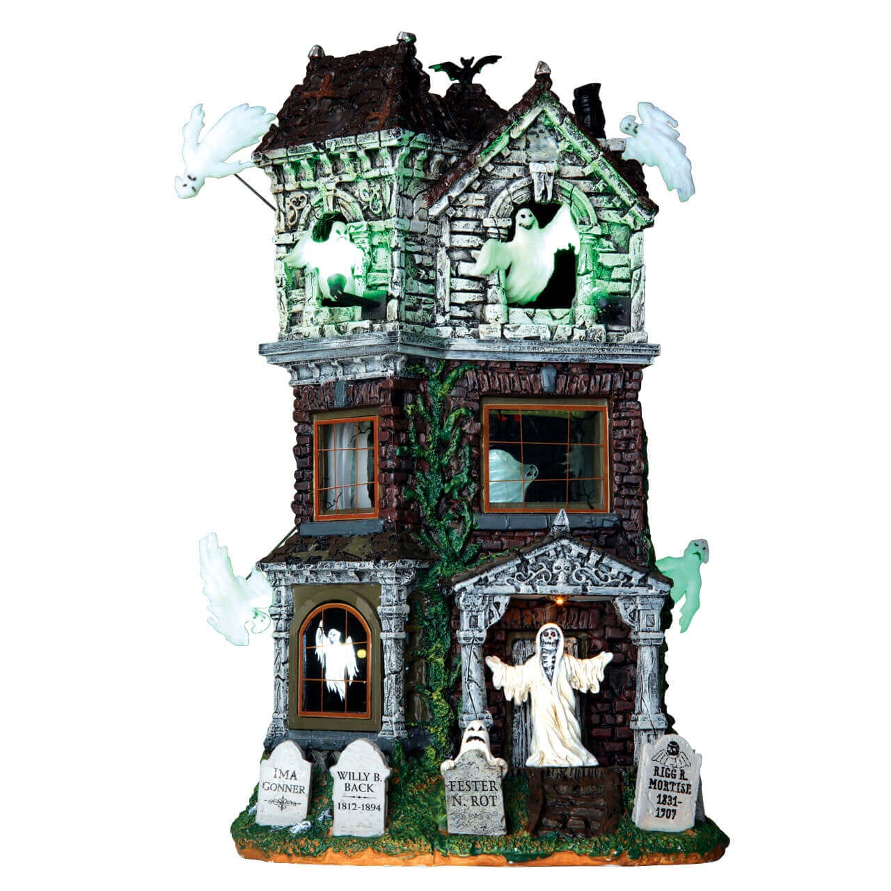 lemax-ghostly-manor-manoir-hant-lumineux-anim-spooky-town image 2