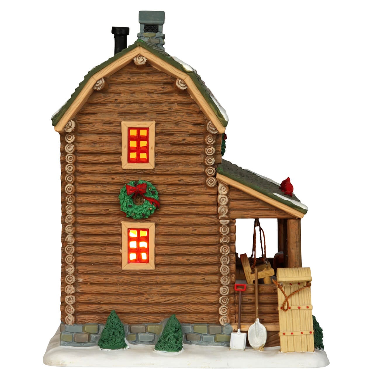 lemax-big-cat-cabin-cabane-foresti-re-village-miniature image 2