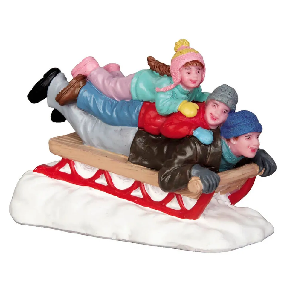 lemax-sledding-with-dad-figurine-luge-village-de-no-l image 1