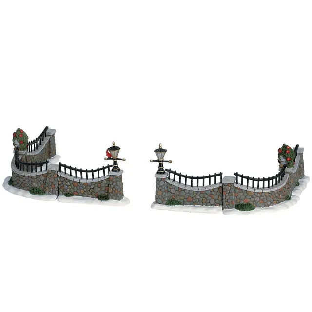 lemax-stone-wall-set-de-6-murets-pierre-village image 1