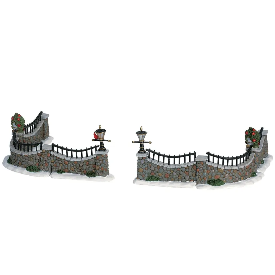 lemax-stone-wall-set-de-6-murets-pierre-village image 1