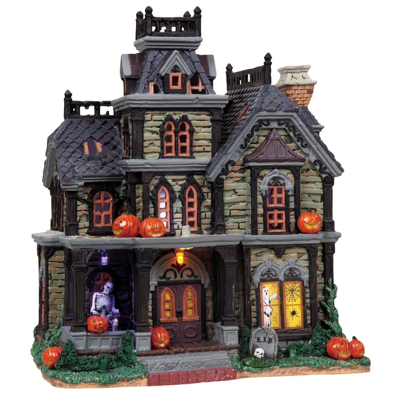 lemax-dreadful-manor-manoir-hant-lumineux-spooky-town image 1