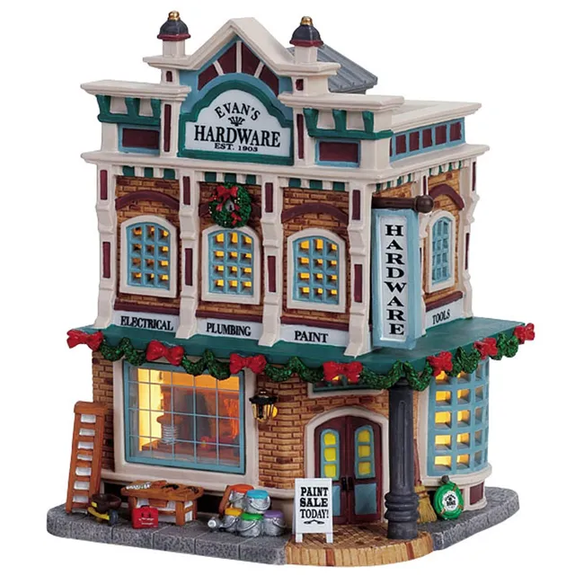 lemax-evan-s-hardware-store-b-timent-lumineux-village-de-no-l image 1