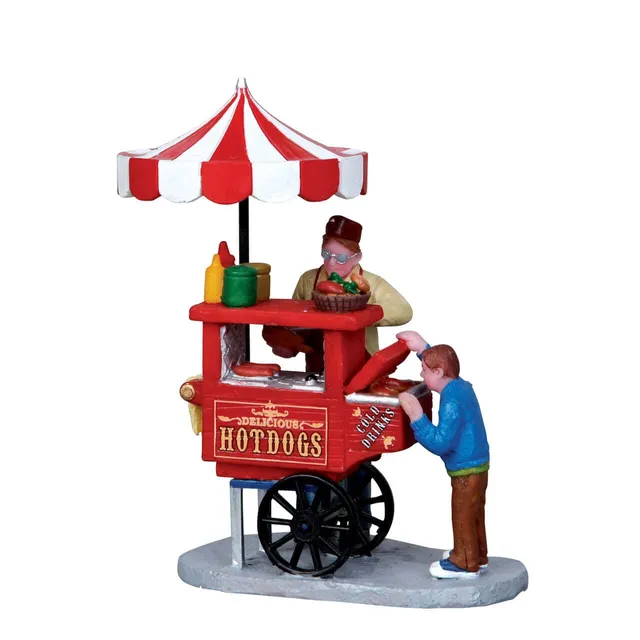 lemax-hot-dog-cart-chariot-miniature-f-te-foraine image 1