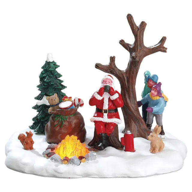 lemax-santa-takes-a-break-figurine-p-re-no-l-village-de-no-l image 1