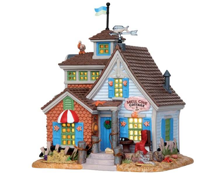 lemax-shell-cove-cottage-maison-cottage-miniature-lumineuse image 4