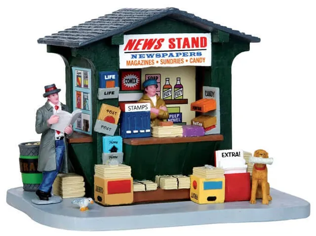 lemax-1950-s-news-stand-kiosque-journaux-village-no-l image 1