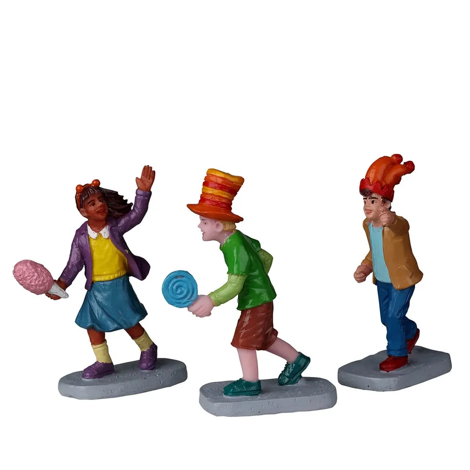 lemax-time-for-fun-trio-figurines-f-te-village-miniature image 1