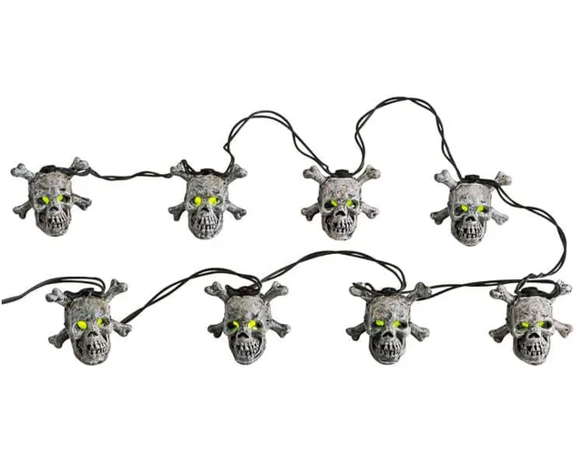 lemax-8-lighted-skull-string-guirlande-lumineuse-halloween image 1