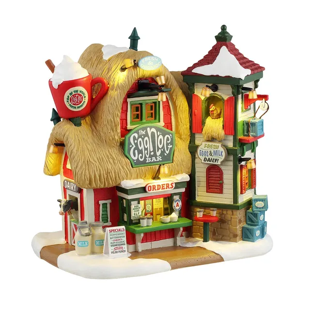 lemax-the-eggnog-bar-santa-s-wonderland-chalet-lumineux image 1
