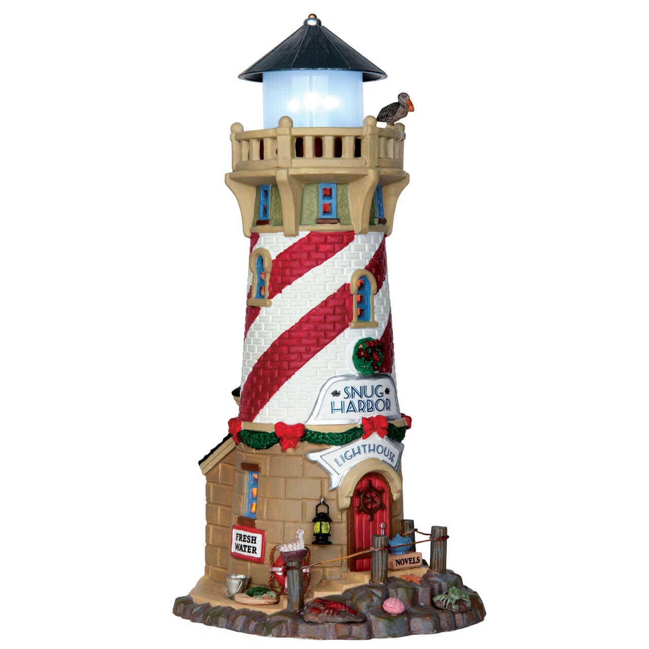 lemax-snug-harbor-lighthouse-phare-lumineux-miniature image 1
