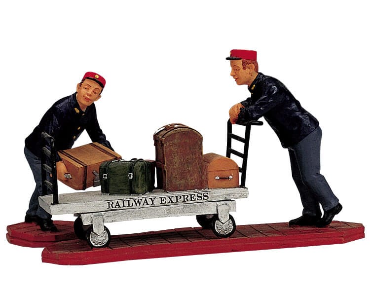 lemax-baggage-handlers-figurines-village-de-no-l image 1