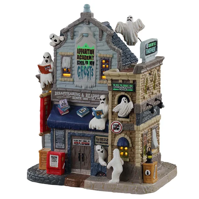 lemax-apparition-academy-cole-de-fant-mes-lumineuse-spooky-town image 1