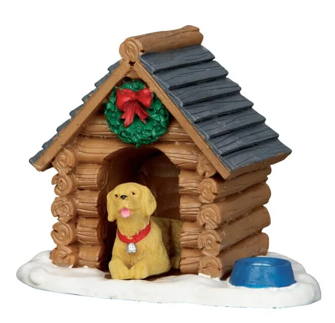 lemax-log-cabin-dog-house-cabane-miniature-village-de-no-l image 1