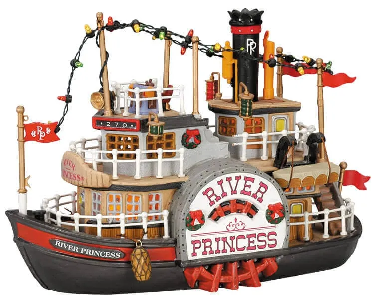 lemax-river-princess-bateau-miniature-pour-village-de-no-l image 1