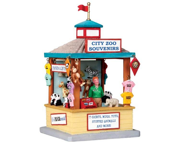 lemax-zoo-kiosk-kiosque-miniature-pour-village-de-no-l image 1