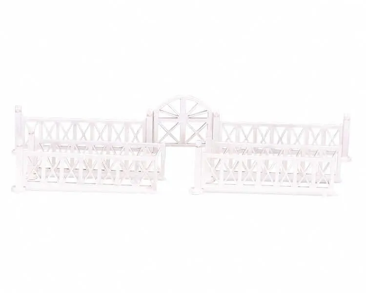 lemax-crossed-wooden-fence-gate-barri-re-miniature-village-de-no-l image 1