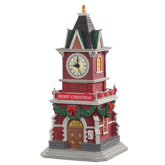 lemax-caddington-tannenbaum-clock-tower-tour-horloge image 1