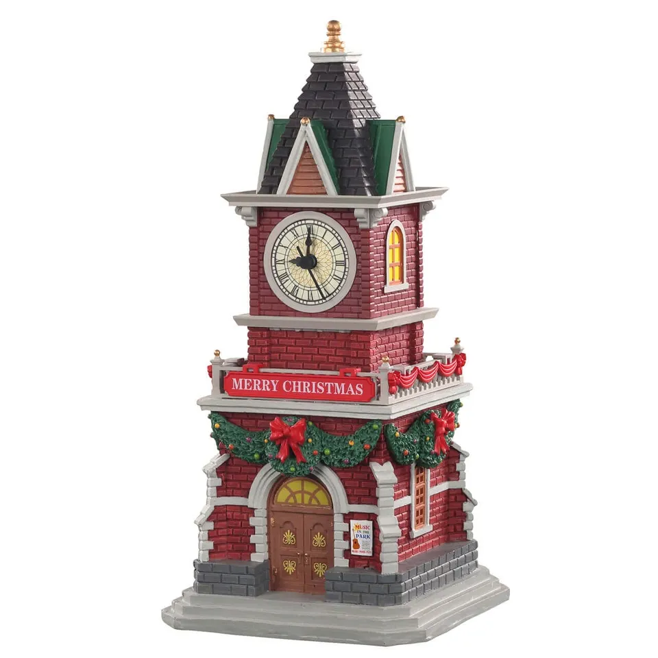 lemax-caddington-tannenbaum-clock-tower-tour-horloge image 1
