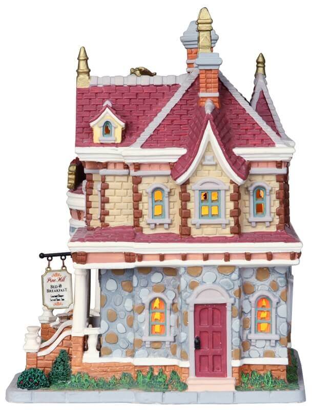 lemax-pine-hill-bed-breakfast-chalet-miniature-lumineux image 3