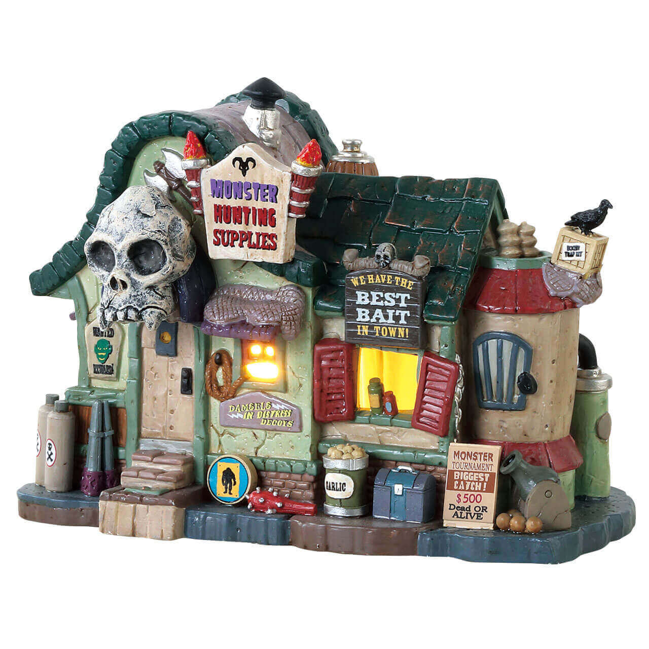 lemax-monster-hunting-supplies-boutique-halloween-spooky-town-lumineuse image 4