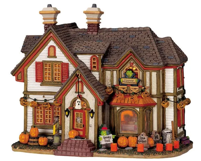 lemax-halloween-party-house-maison-hant-e-miniature-spooky-town image 1