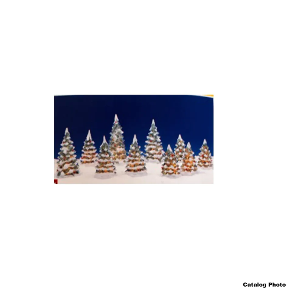 lemax-10-piece-porcelain-lighted-christmas-tree-lot-sapins-porcelaine image 1