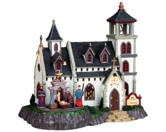 lemax-church-of-the-nativity-glise-de-village-de-no-l image 1