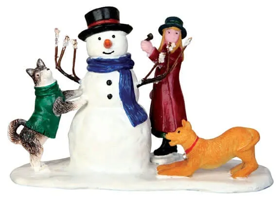 lemax-making-a-friend-figurine-rencontre-bonhomme-de-neige-village-de-no-l image 1