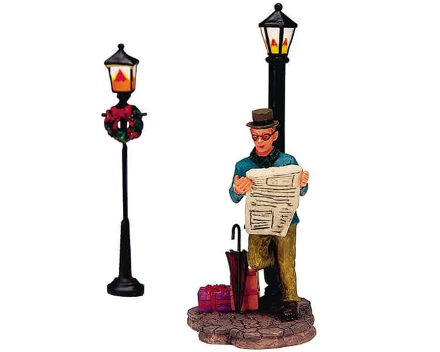 lemax-biding-time-lamp-post-r-verb-re-miniature-village-de-no-l image 1