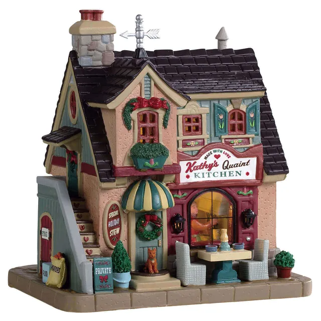 lemax-kathy-s-quaint-kitchen-b-timent-miniature-lumineux-cuisine image 1