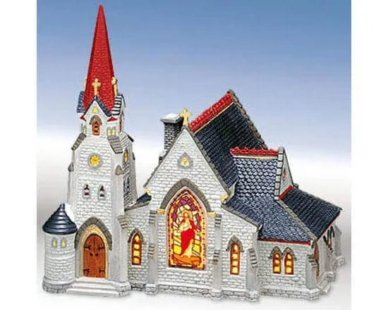 lemax-st-matthew-s-church-glise-lumineuse-village-de-no-l image 1